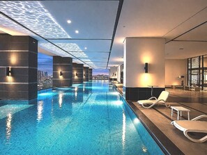2 outdoor pools, open 7:00 AM to 7:00 PM, sun loungers - The Shore Residence Melaka (Malacca City)
