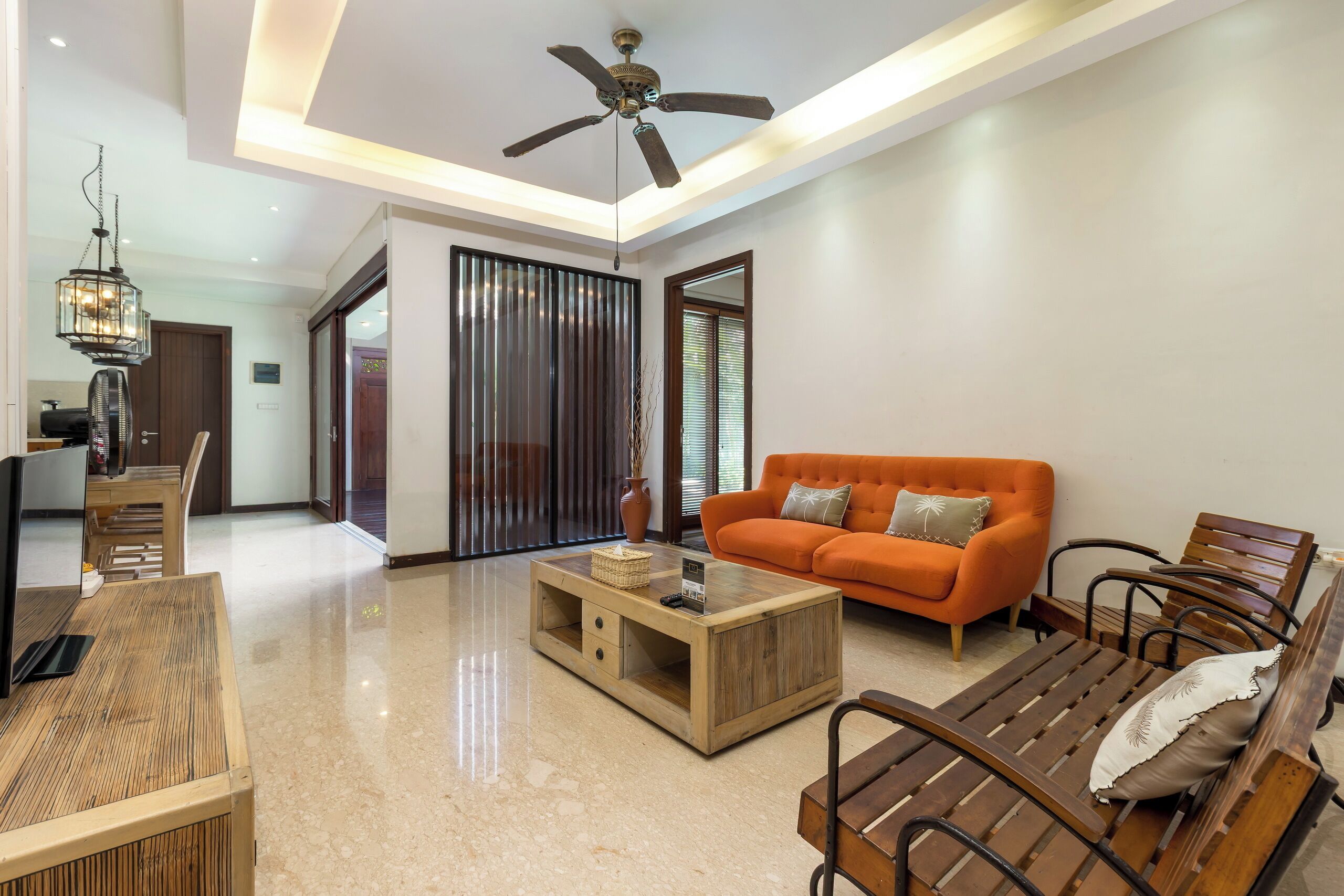 디럭스 빌라, 침실 2개, 전용 수영장 | 거실 공간