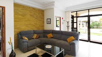 Smart TV, DVD player, books