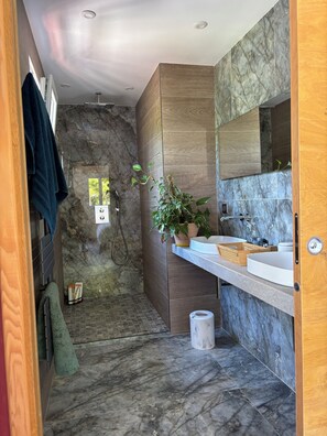 Shower, hair dryer, bidet, towels - Provençal villa, swimming pool and wooded garden in a quiet location (Vence)