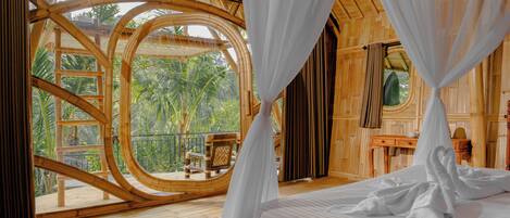 Bamboo Villa with Private Pool | Individually furnished, blackout drapes, free WiFi, bed sheets
