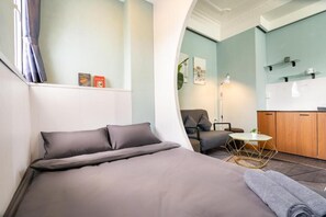 Monolocale Classic, balcone, vista città