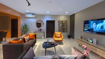 디럭스 아파트, 발코니, 시내 전망 | 내부