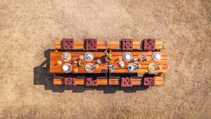 Outdoor dining - Casa Gaula By ELIVAAS Spanish Theme 4BHK (Bhowali Range)