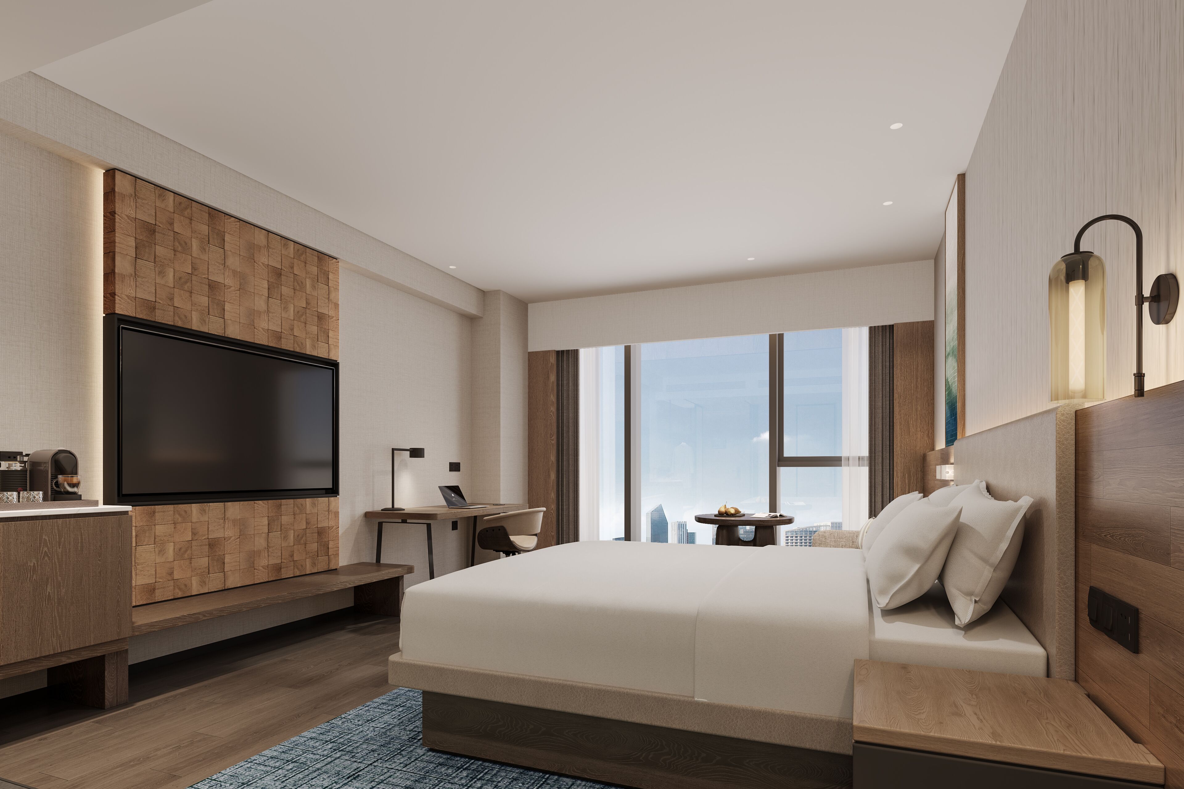 Chambre simple de base, vue sur la ville | Coffre-fort, rideaux d’obscurcissement, système d’insonorisation
