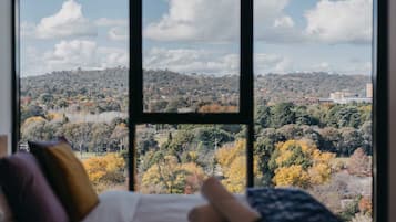 2 bedrooms, laptop workspace, bed sheets