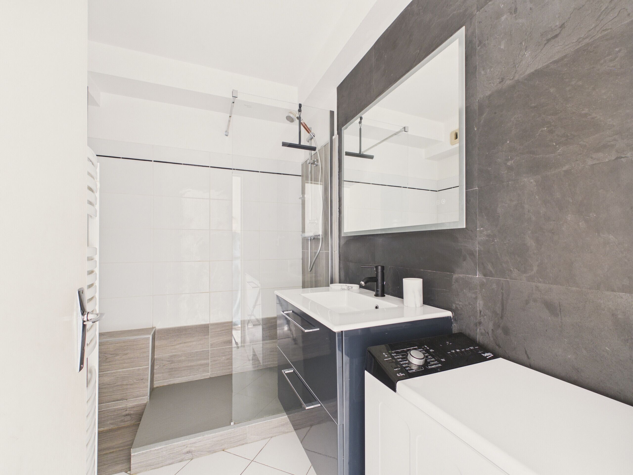 Shower, hair dryer
