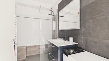 Shower, hair dryer