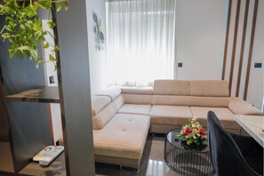 Living area - Modern Apartment With Balcony in the Center (Drnis)