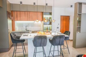 Dining - Modern Apartment With Balcony in the Center (Drnis)