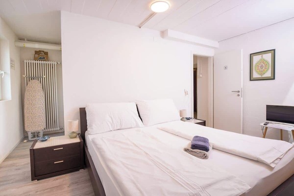 bedroom with comfortable bed and cozy setup