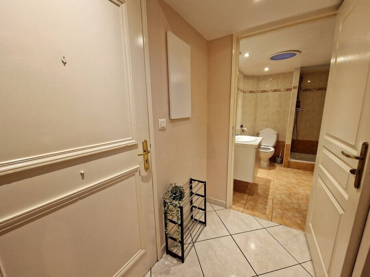 Hair dryer, towels
