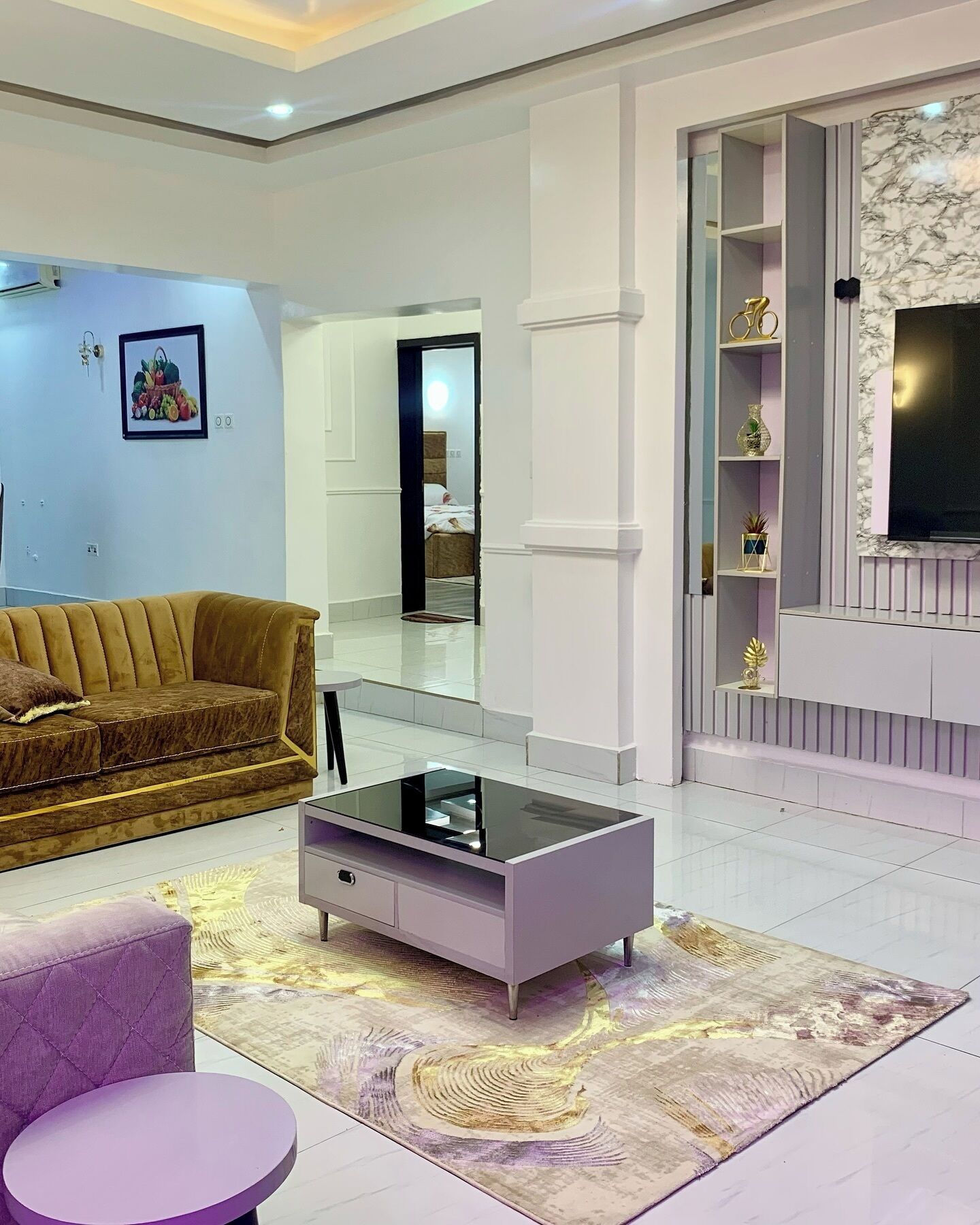 Apartemen Deluks, balkon, pemandangan kota | Area keluarga