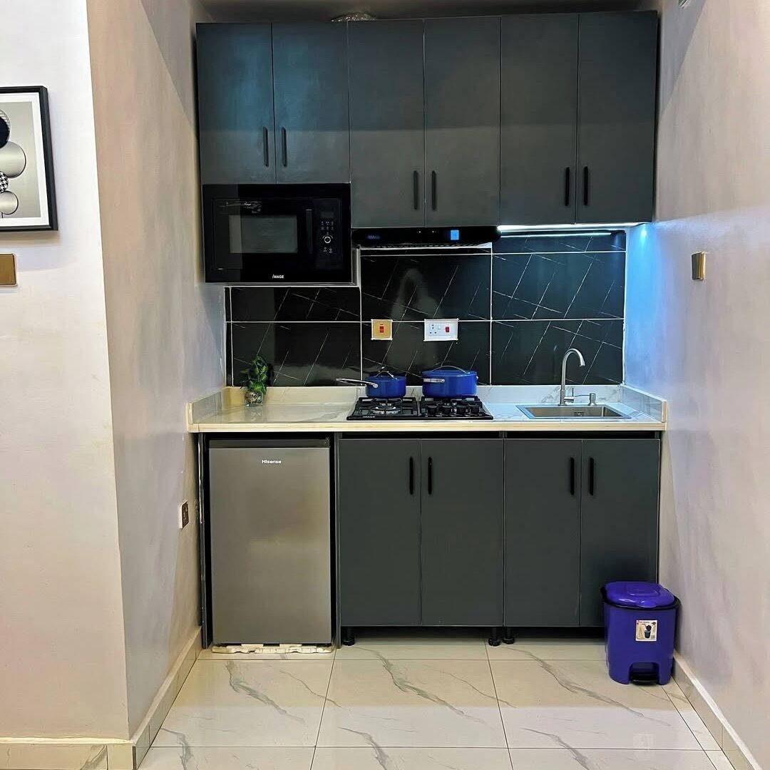 Apartemen Deluks, balkon, pemandangan kota | Dapur pribadi