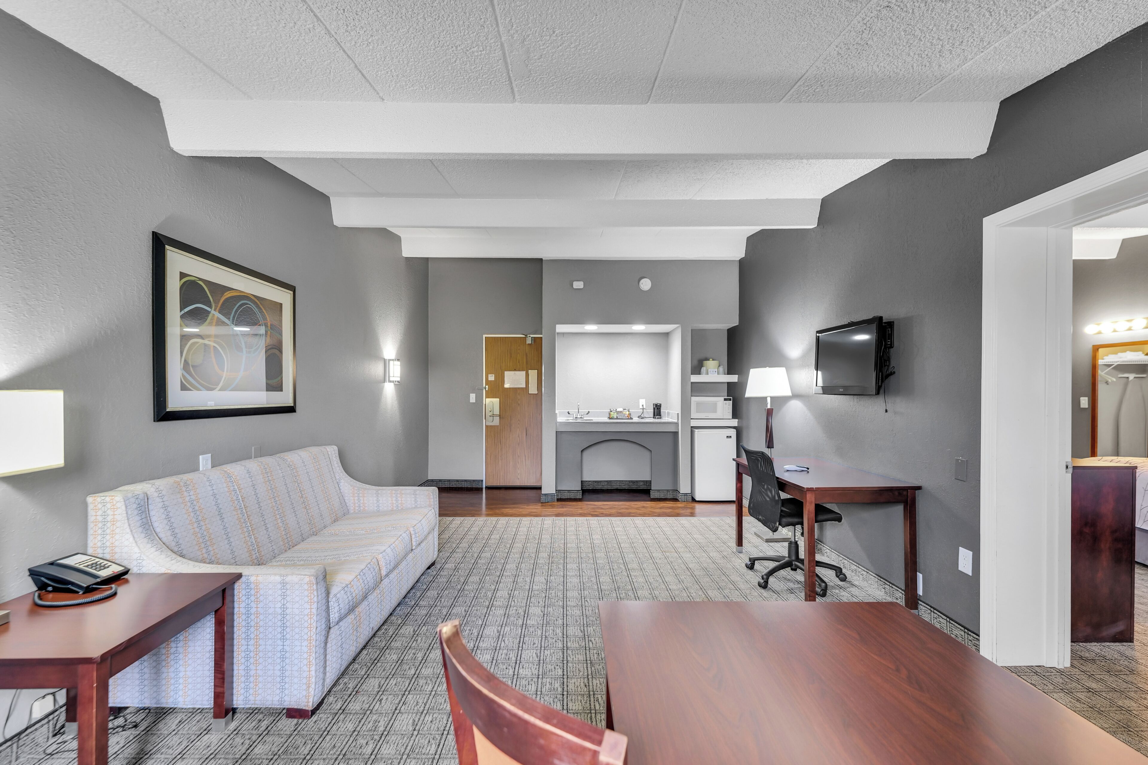 Suite, 2 Queen Beds | In-room safe, desk, laptop workspace, blackout drapes