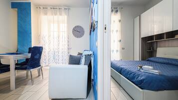 1 bedroom, iron/ironing board, bed sheets