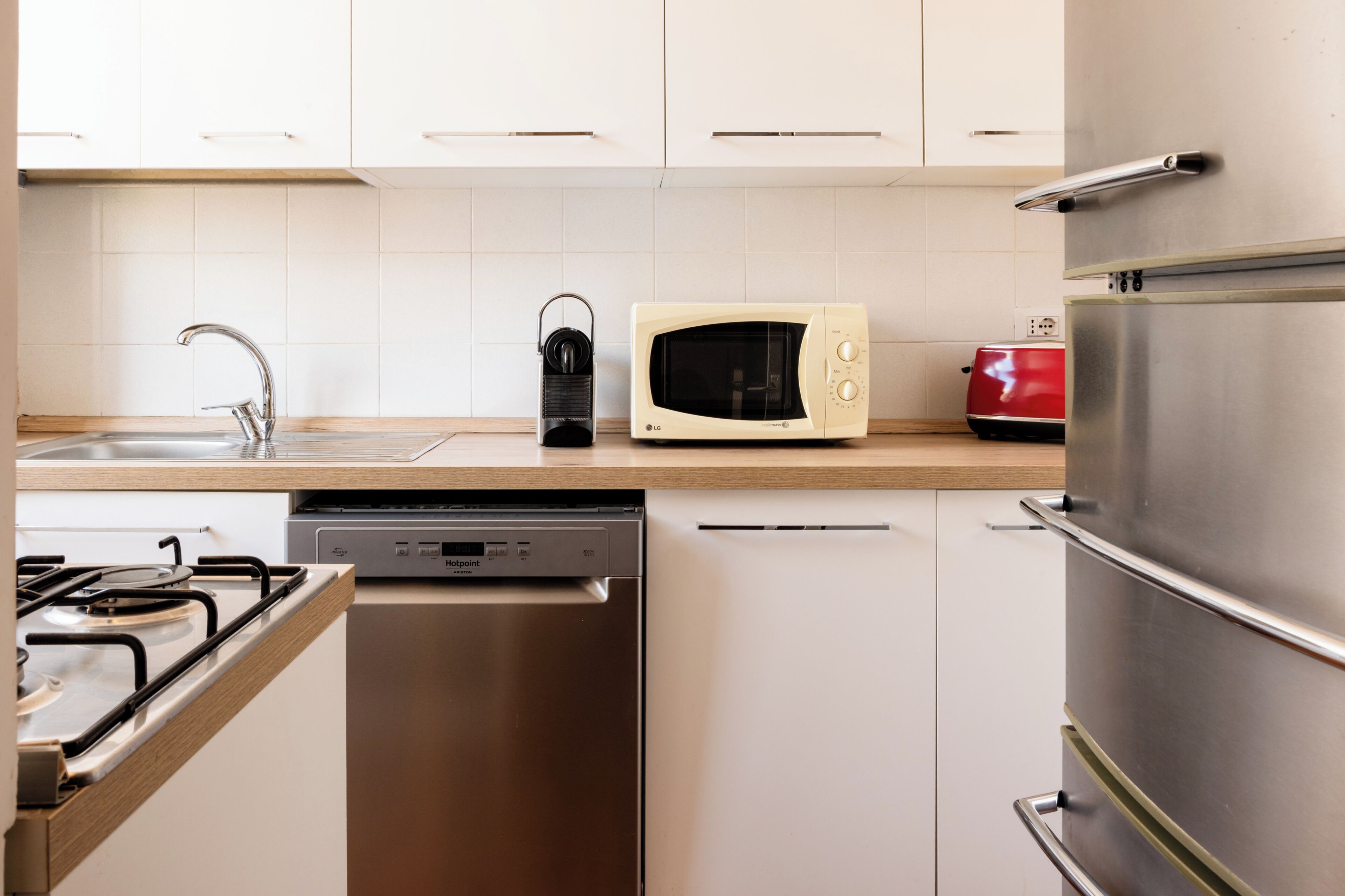 Apartment (1 Bedroom) | Private kitchen | Microwave, stovetop, espresso maker, electric kettle