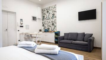 Apartment (1 Bedroom) | 2 Schlafzimmer, kostenlose Babybetten, Bettwäsche