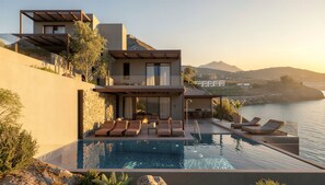 Outdoor pool, a heated pool - Infinity Edge Villa, an Elevated Private Stay (Agia Pelagia)