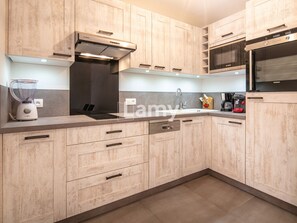 Fridge, microwave, dishwasher - Studio, sunny terrace - 4 guests (Villard-de-Lans)