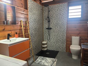 Dusche, Handtücher, Seife, Toilettenpapier