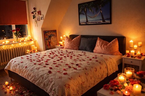 Romantisches Apartment mit Doppelbett – perfekt für Paare