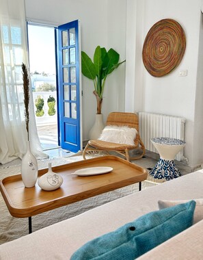 Apartment, 3 Bedrooms, Balcony, City View | Living room - Aurea Apartment in the Heart of Sidi Bou Saïd (La Marsa)