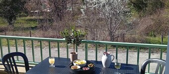 T3 with heated pool & balcony village view - 300m from the spa.