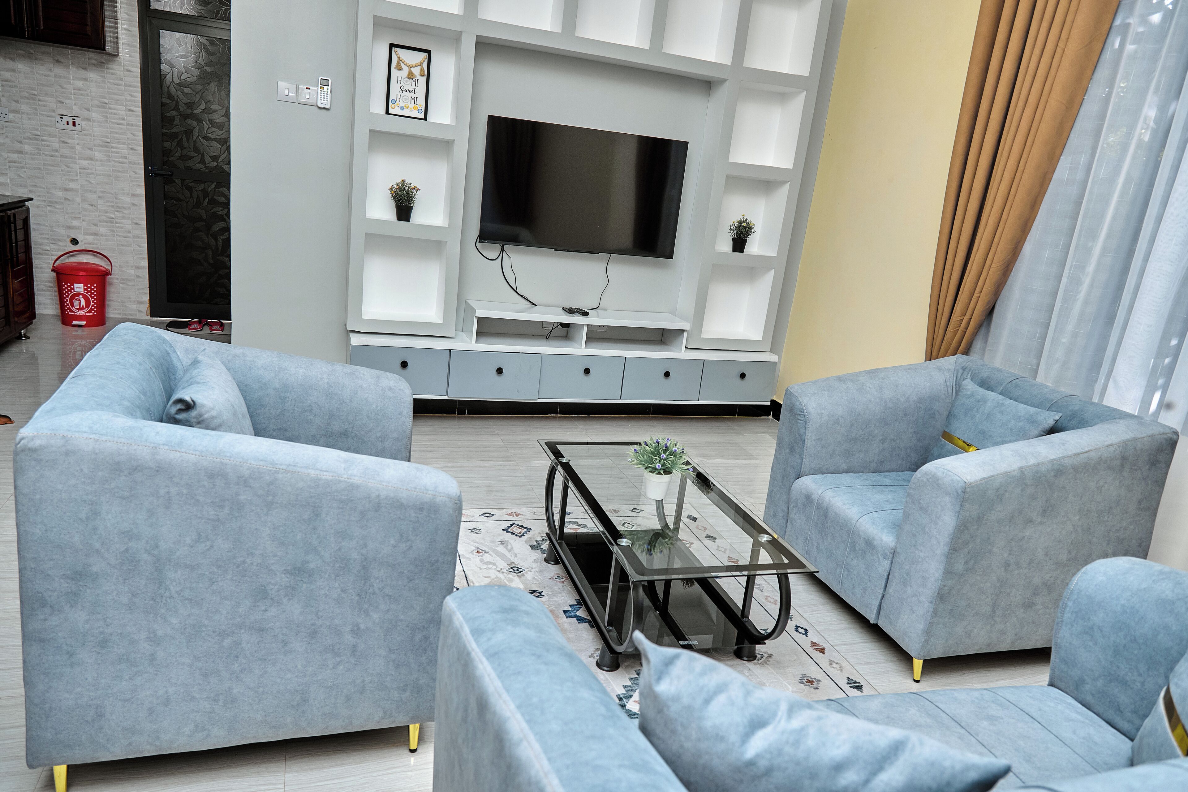 Luxe appartement, airconditioning, uitzicht op bergen | Woonruimte