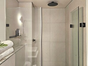 Studio | Baño | Secador de pelo, toallas, jabón y champú