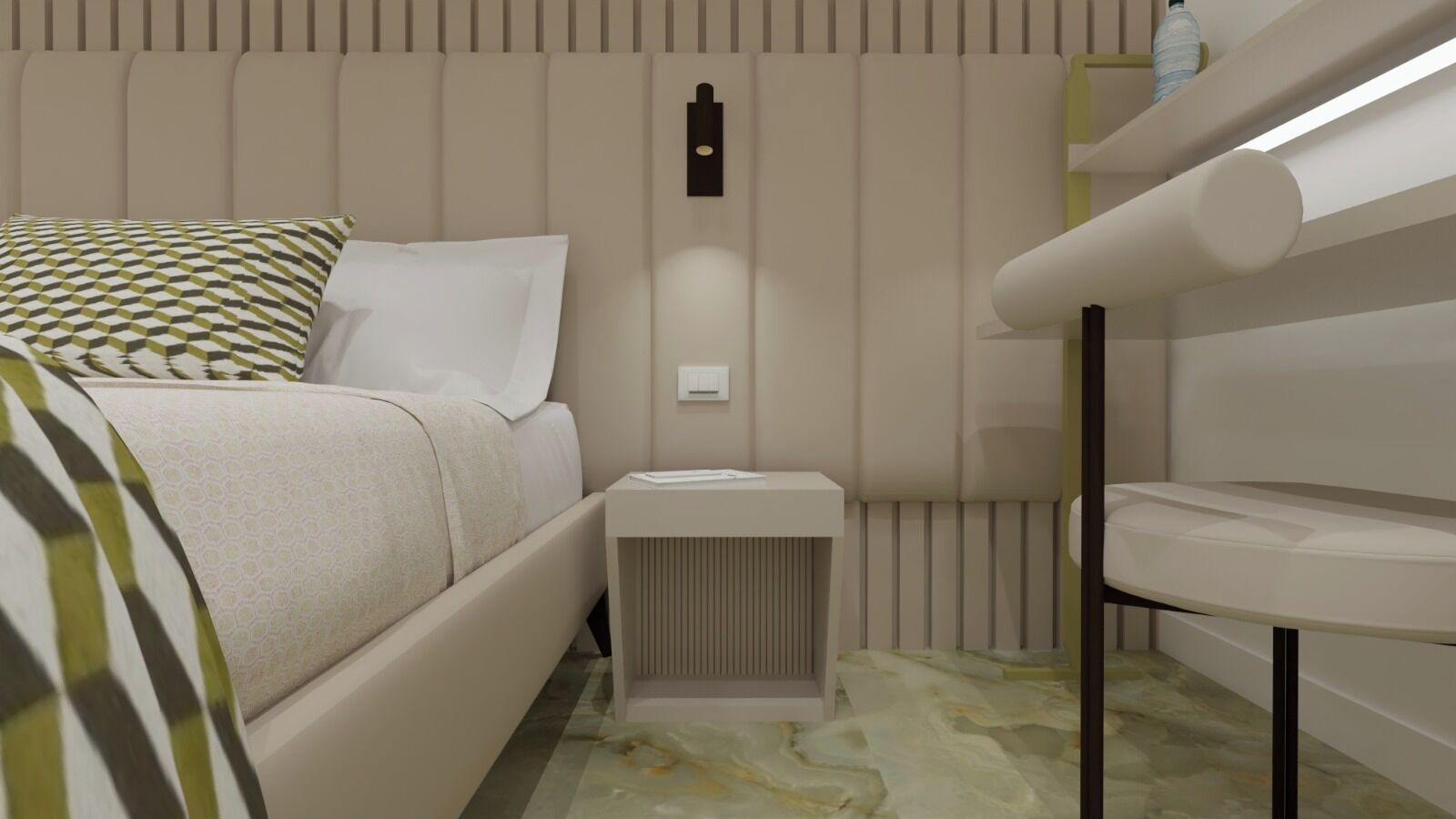 Quarto casal luxo, vista para a cidade