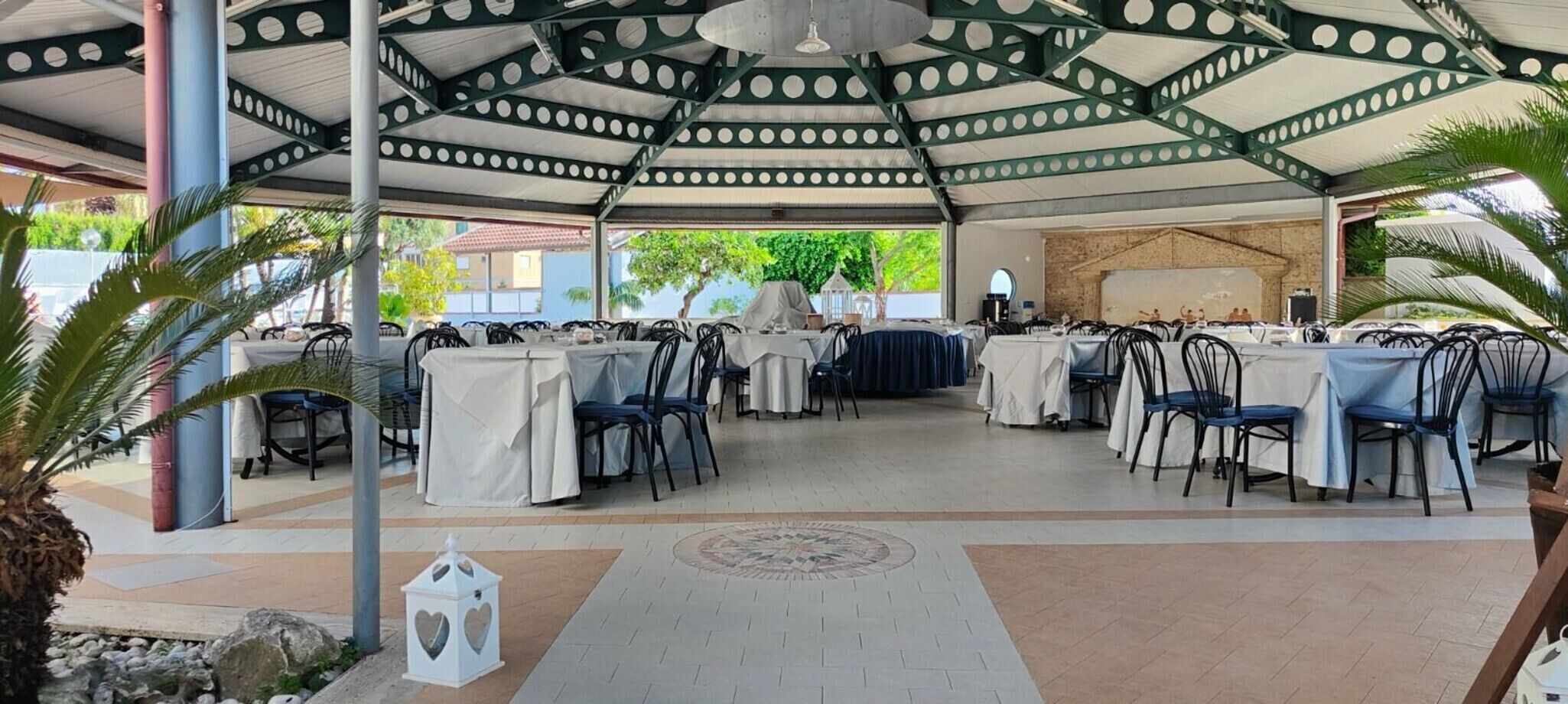 Área externa para banquete