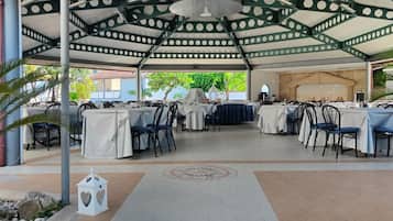 Outdoor banquet area