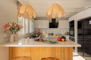 华丽别墅, 阳台, 庭院景观 | 私人厨房