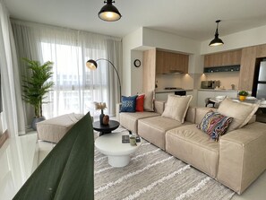 Chalet, 2 Bedrooms, Sea View | Living area - 2 BR Sapphire 405 in Marassi North Coast (El Alamein)