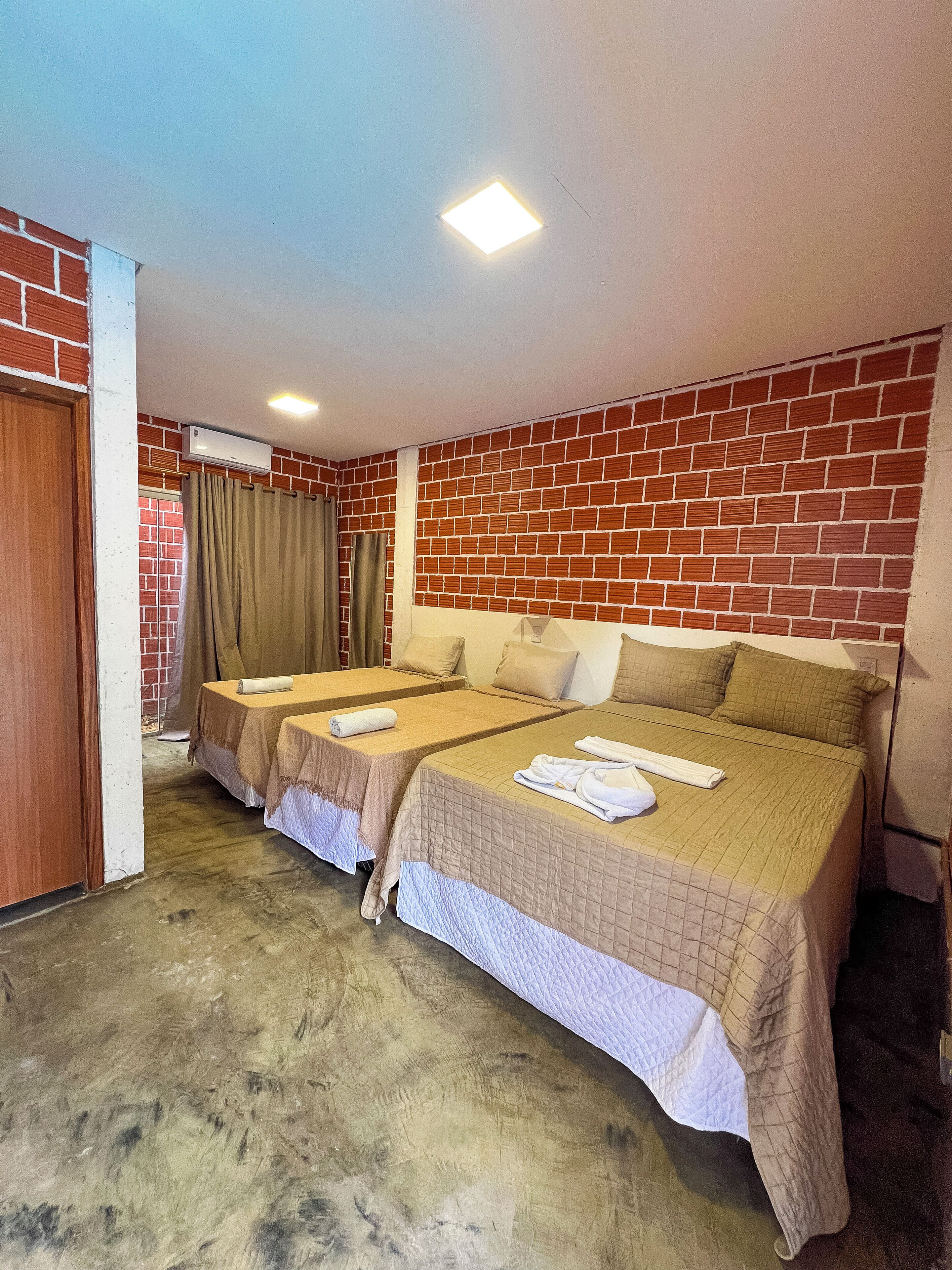 Comfort Triple Room, Garden View | Free WiFi, bed sheets, wheelchair access