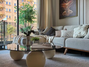 Living area - Qoople Royal 5 - Cozy 1-bedroom apartment in Alanya (Alanya)