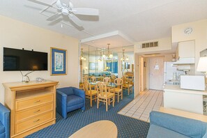 Living area - Oceanfront Escape Near the SkyWheel Yachtsman 204 (Myrtle Beach)