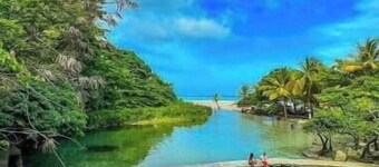 Apt. Family house, beach and mountain view, 2 Bedrooms, 1 Bathroom, Rooftop, AC, BBQ, WiFi