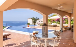 Outdoor dining - Holiday Home 'Villa Ichtys in Cala Moragues' with Sea View, Wi-Fi and Air Conditioning (Andratx)