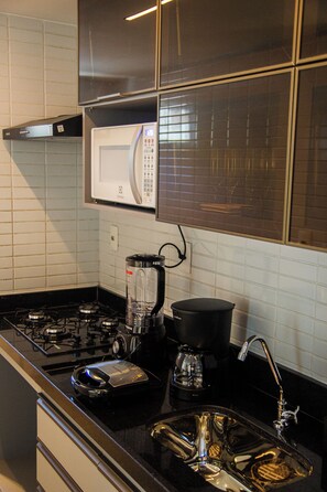 Basic Apartment | Private kitchen - Recanto das Ondas-JdAtlântico By Sun&Sea (João Pessoa)