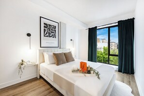 Suíte premium, 1 cama Queen, cozinha, vista para a cidade
