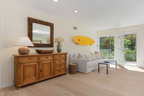 TV, fireplace, offices - Coastal Drift | Coastal Living on the Mesa! (Santa Barbara)