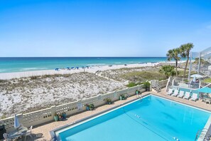 Pool - 🏖️Gulf Front 3rd Floor | Pool & Beach View | Aqua Villa 302🏖️ (Fort Walton Beach)