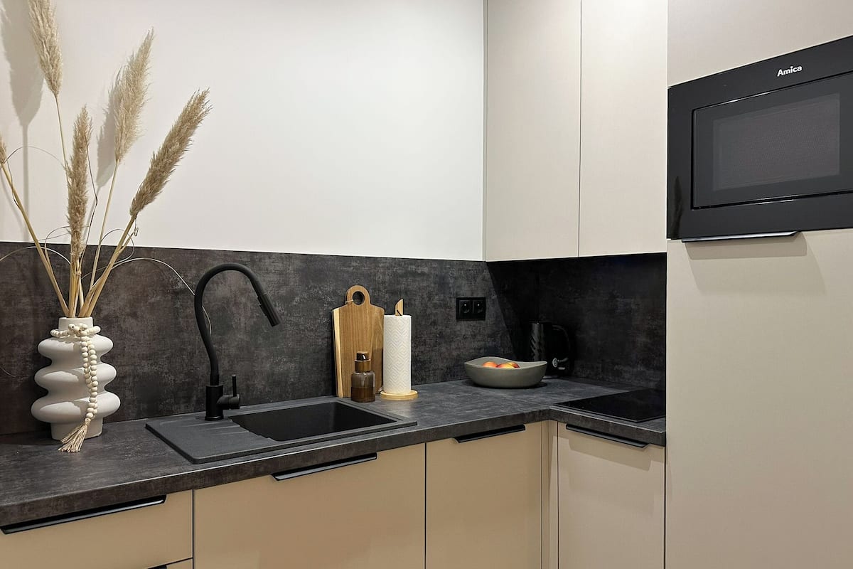 Apartment, Courtyard View | Private kitchen | Oven, stovetop, dishwasher, toaster