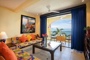 TV - Oceanfront 1BR Condo | Balcony, Pool & Restaurant (Puerto Vallarta)