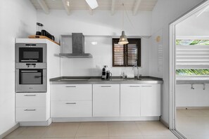 Fridge, microwave, oven, stovetop - PREMIUM TWO-BEDROOM OCEANFRONT PENTHOUSE (Kralendijk)