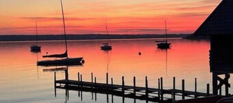 Modern vacation apartment with lake view & balcony on Lake Ammersee
