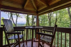 Outdoor dining - Green Sky Lodge: Views, Hot Tub, Play Area & More! (Sevierville)