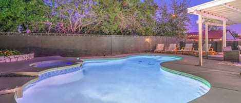 Outdoor pool, a heated pool